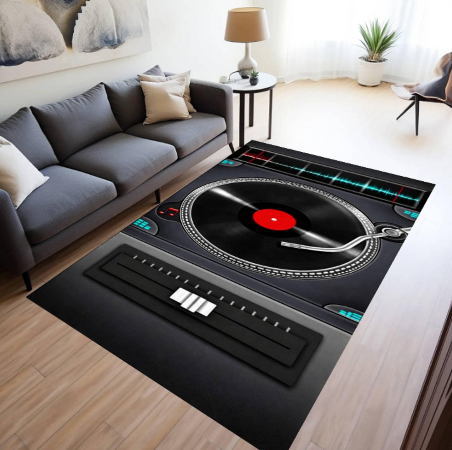 Rug DJ-draaitafel Rug Vinyl Record Player Decor Music Studio Washable
