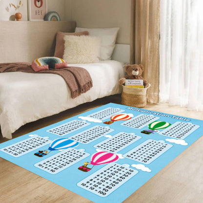 Kids Multiplication Table Rug - Educational Classroom & Playroom Area Rug