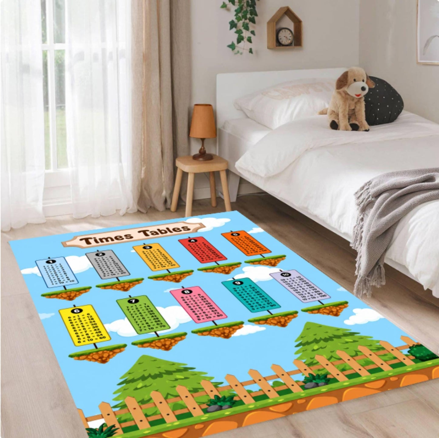 Kids Multiplication Table Rug - Educational Classroom & Playroom Rug