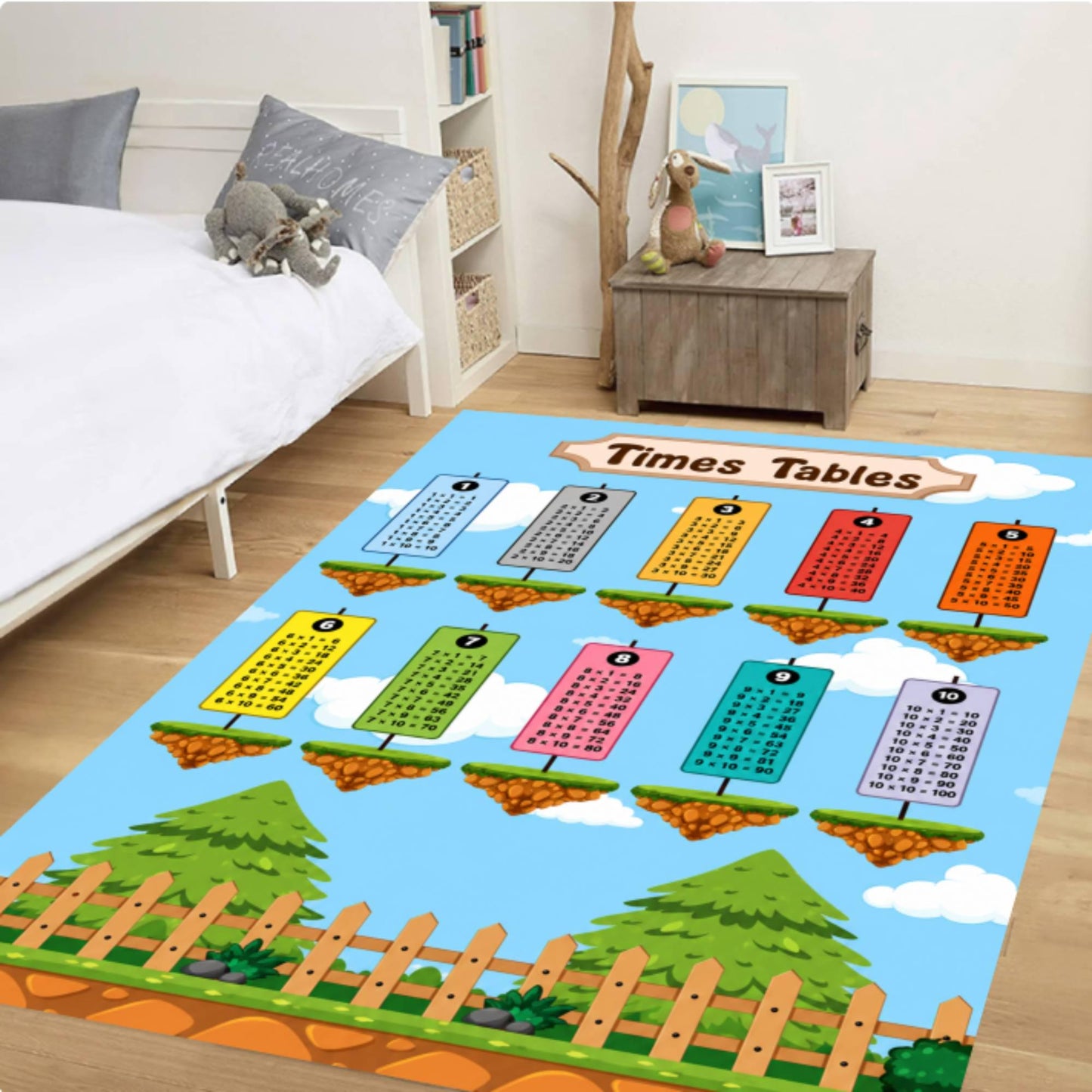 Kids Multiplication Table Rug - Educational Classroom & Playroom Rug