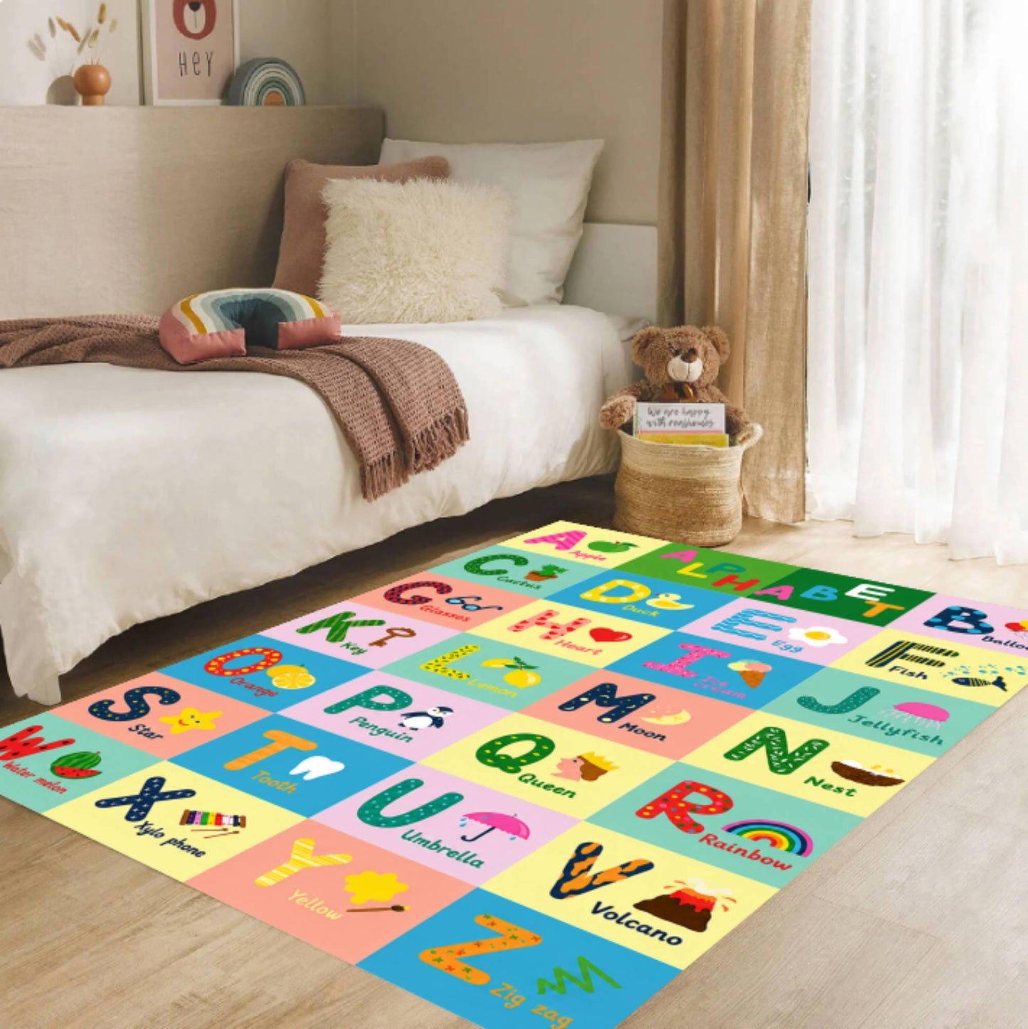 Montessori Learning Rug Alphabet Educational ABC