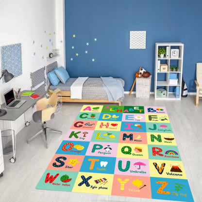 Montessori Learning Rug Alphabet Educational ABC