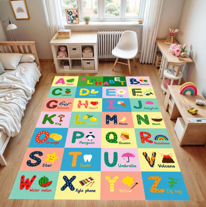 Montessori Learning Rug Alphabet Educational ABC