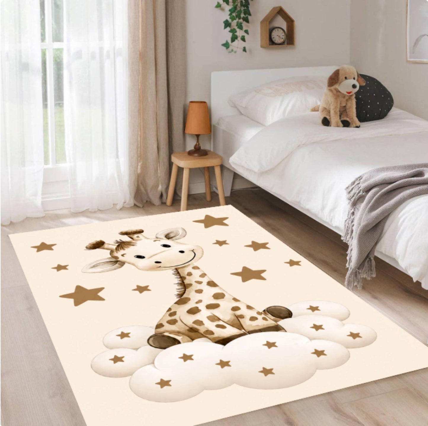 Giraffe Safari Kids Room Rug