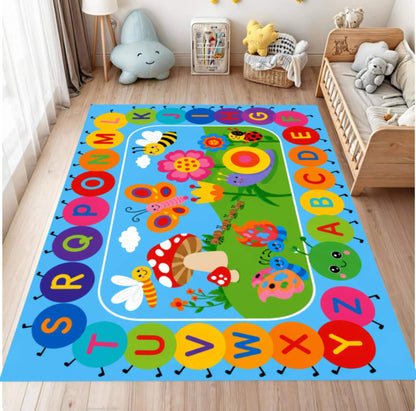 ABC Alphabet Kids Area Rug – Montessori Washable Non-Slip Rug