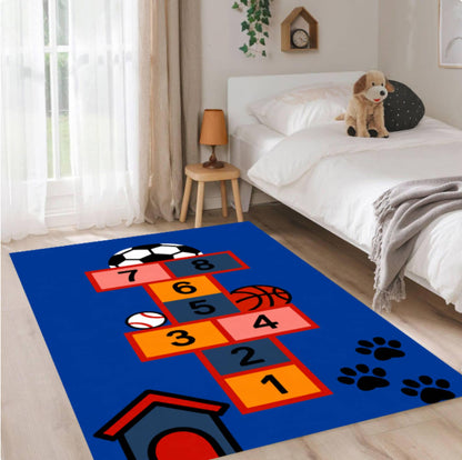 Hopscotch Rug for Kids Washable Non-slip