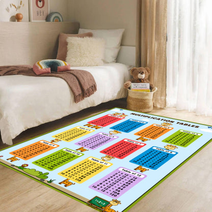 Table of Multiplication Montessori Classroom Rug Washable Non-slip