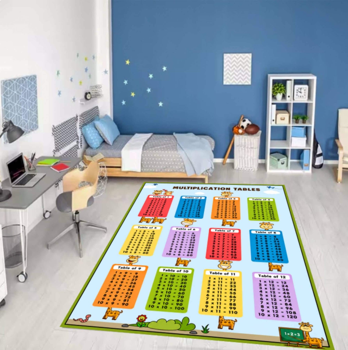 Table of Multiplication Montessori Classroom Rug Washable Non-slip