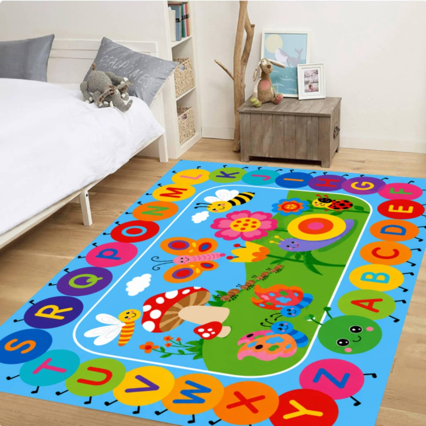 ABC Alphabet Kids Area Rug – Montessori Washable Non-Slip Rug