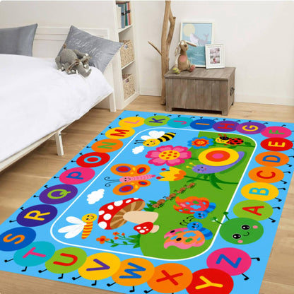 ABC Alphabet Kids Area Rug – Montessori Washable Non-Slip Rug