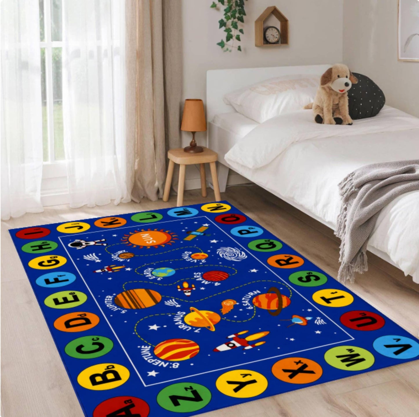Solar System & ABC Alphabet Kids Montessori Rug