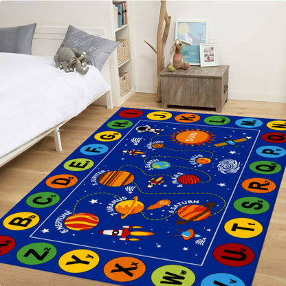 Solar System & ABC Alphabet Kids Montessori Rug