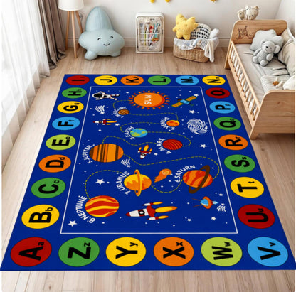 Solar System & ABC Alphabet Kids Montessori Rug