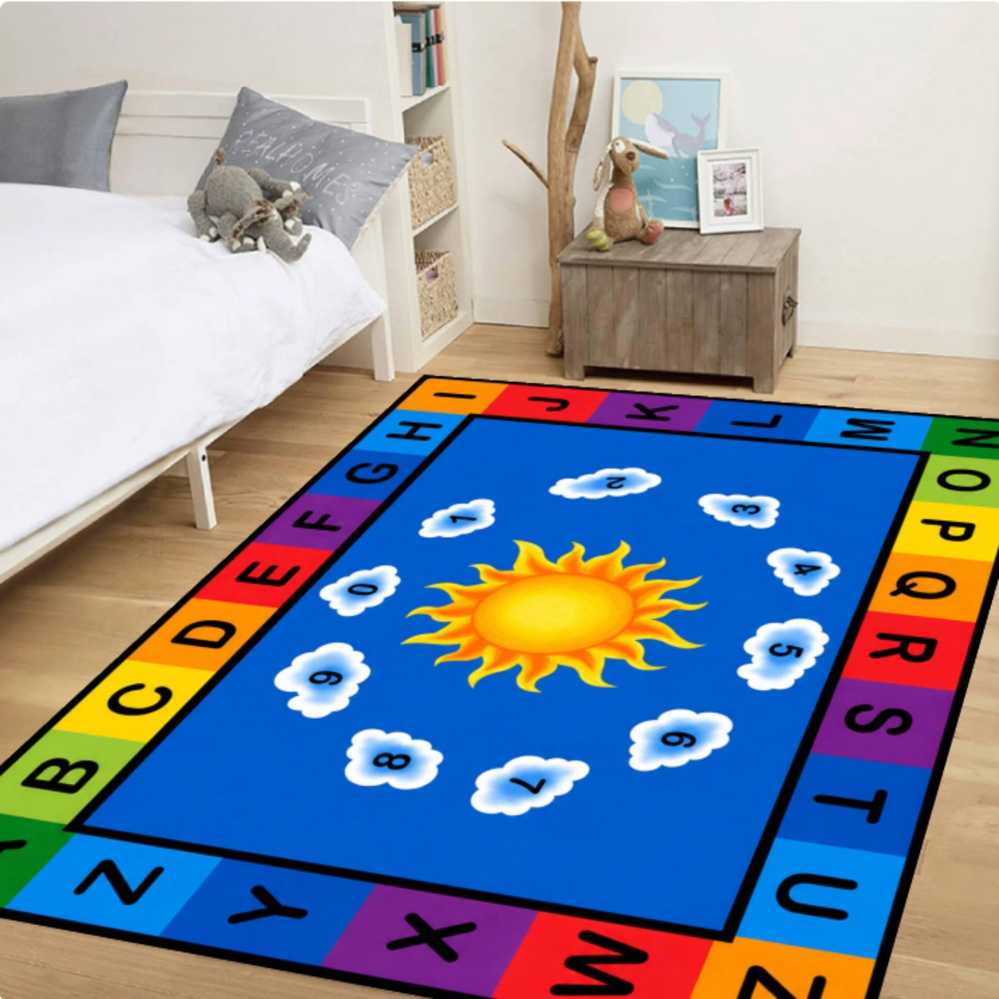 Learning Rug Alphabet Washable Non-slip Montessori Rug