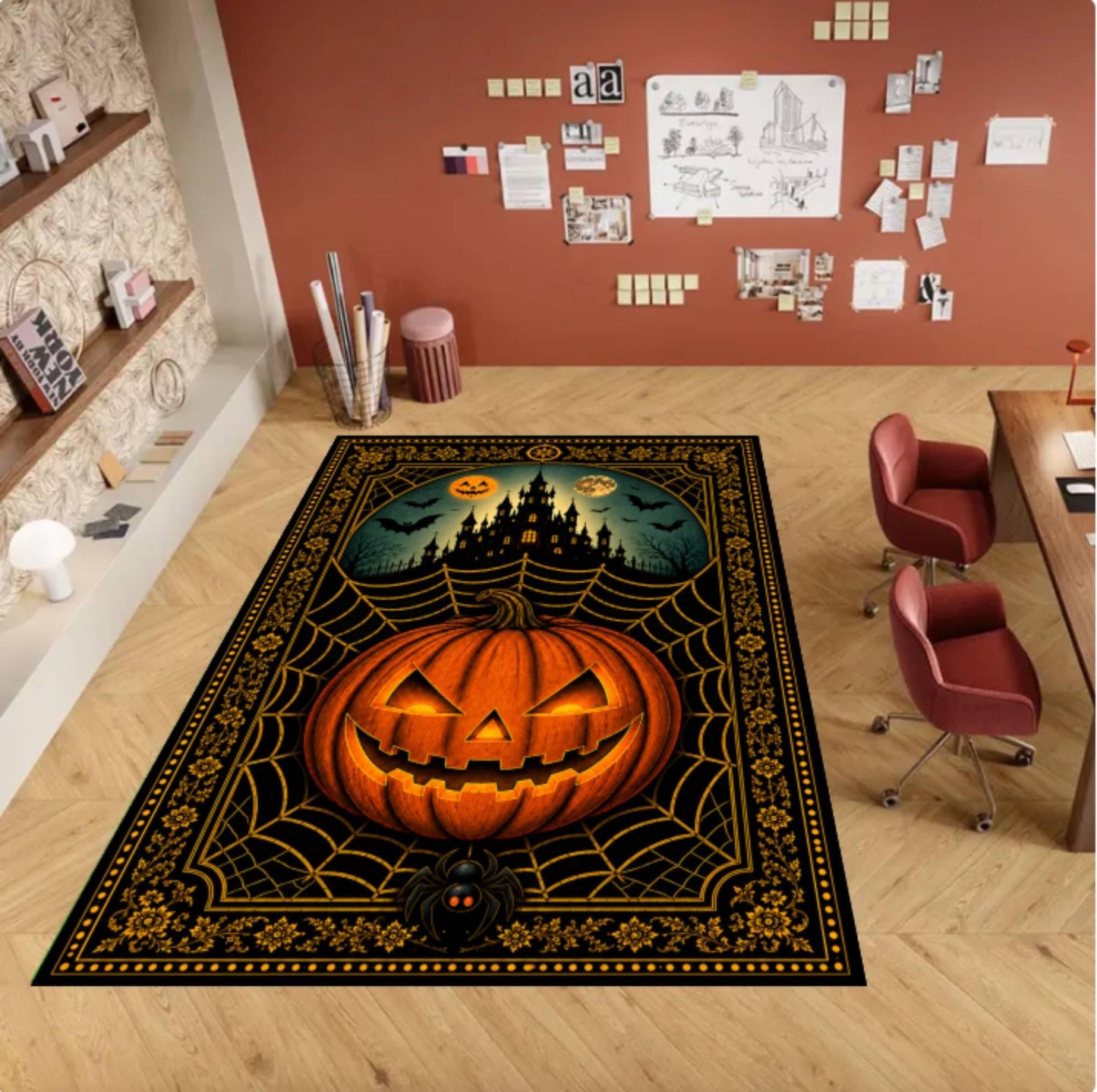 Halloween Pumpkin Rug