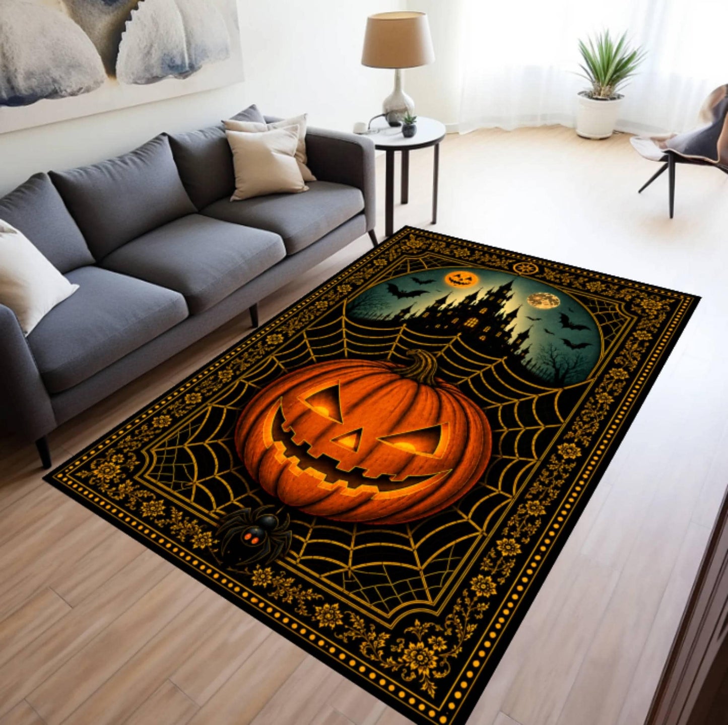 Halloween Pumpkin Rug
