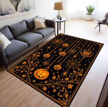 Gothic Halloween Pumpkin Rug