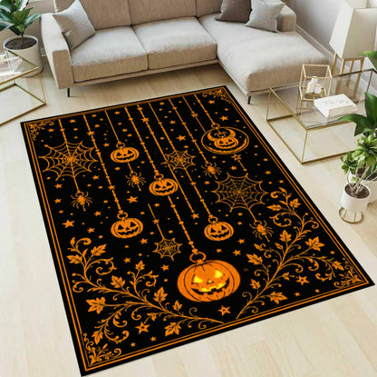 Gothic Halloween Pumpkin Rug