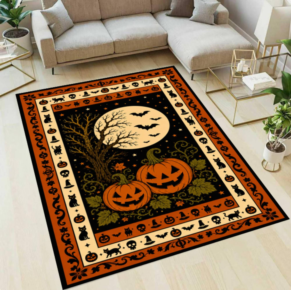 Halloween Pumpkin Area Rug