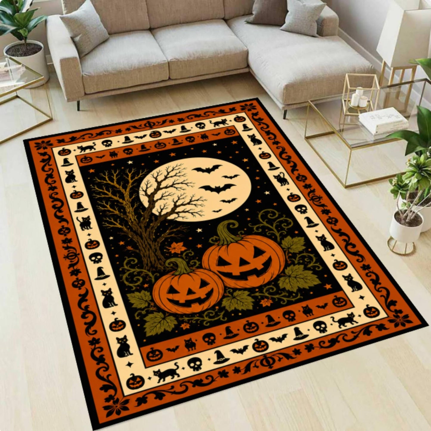 Halloween Pumpkin Rug