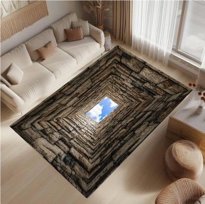 Rug with 3D Optical Illusion