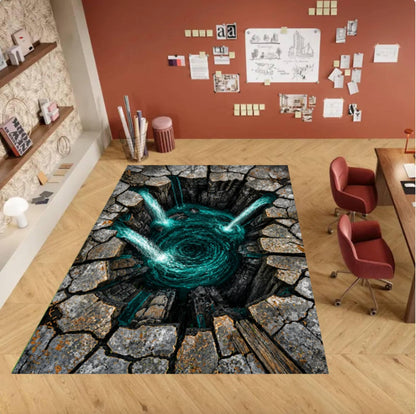 3D Waterfall Whirlpool Rug