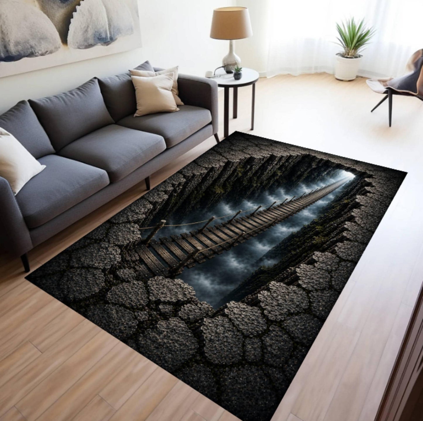 3D Bridge Canyon Rug