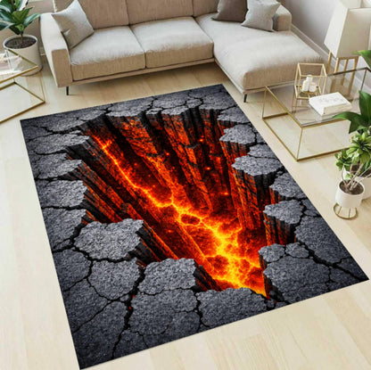 3D Lava Canyon Rug