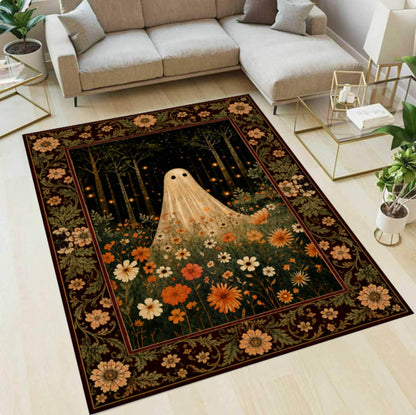 Gothic Halloween Spooky Area Rug Washable Non-Slip