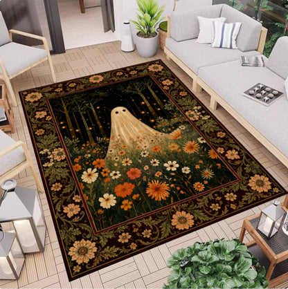 Gothic Halloween Spooky Area Rug Washable Non-Slip