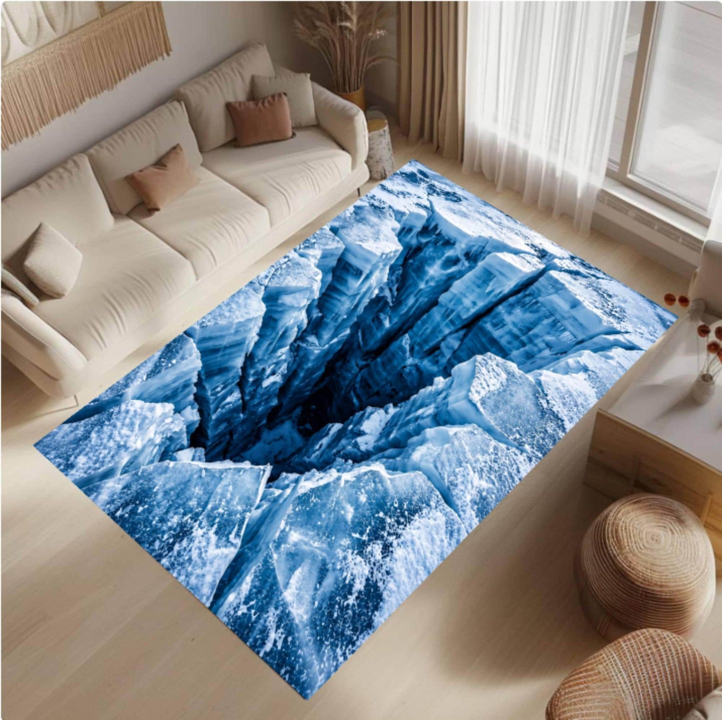 3D Ice Canyon Rug