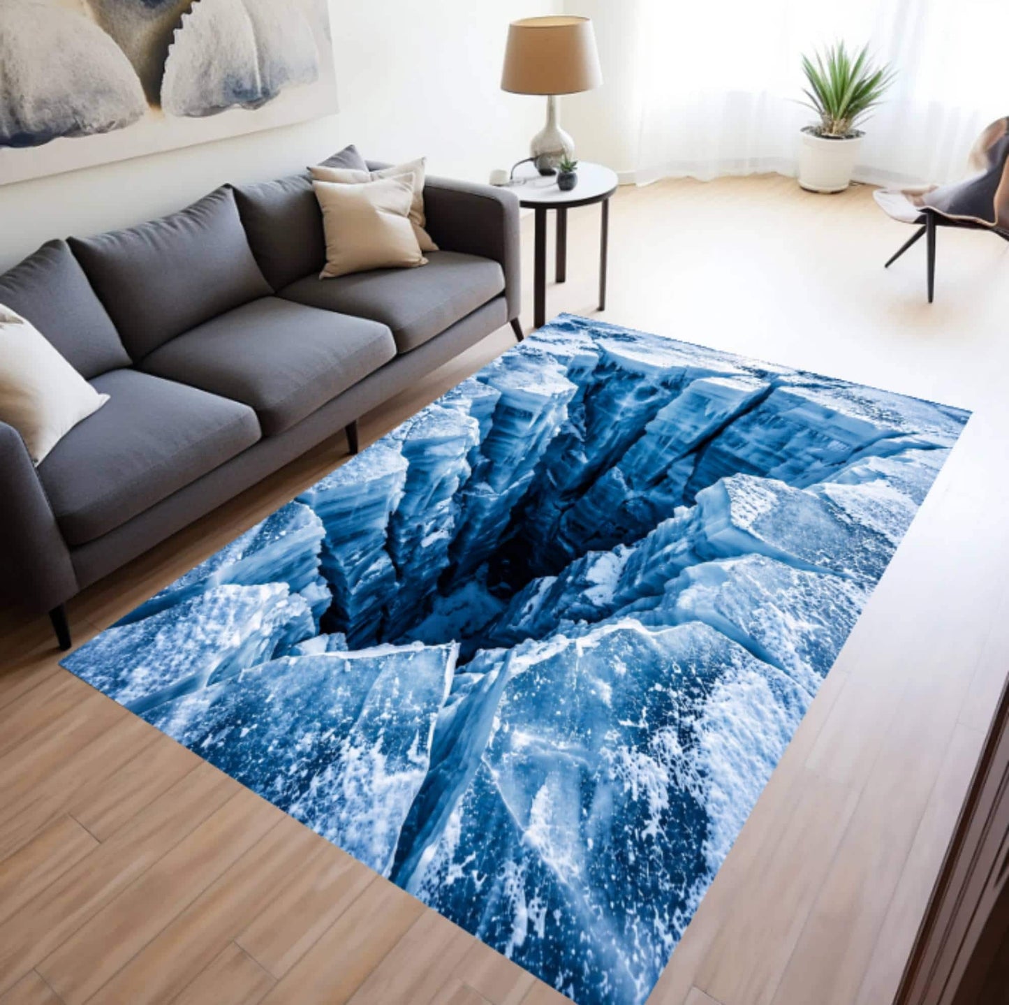 3D Ice Canyon Rug