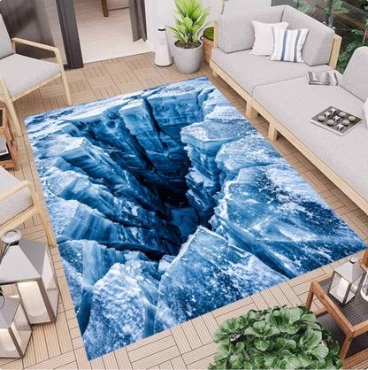 3D Ice Canyon Rug