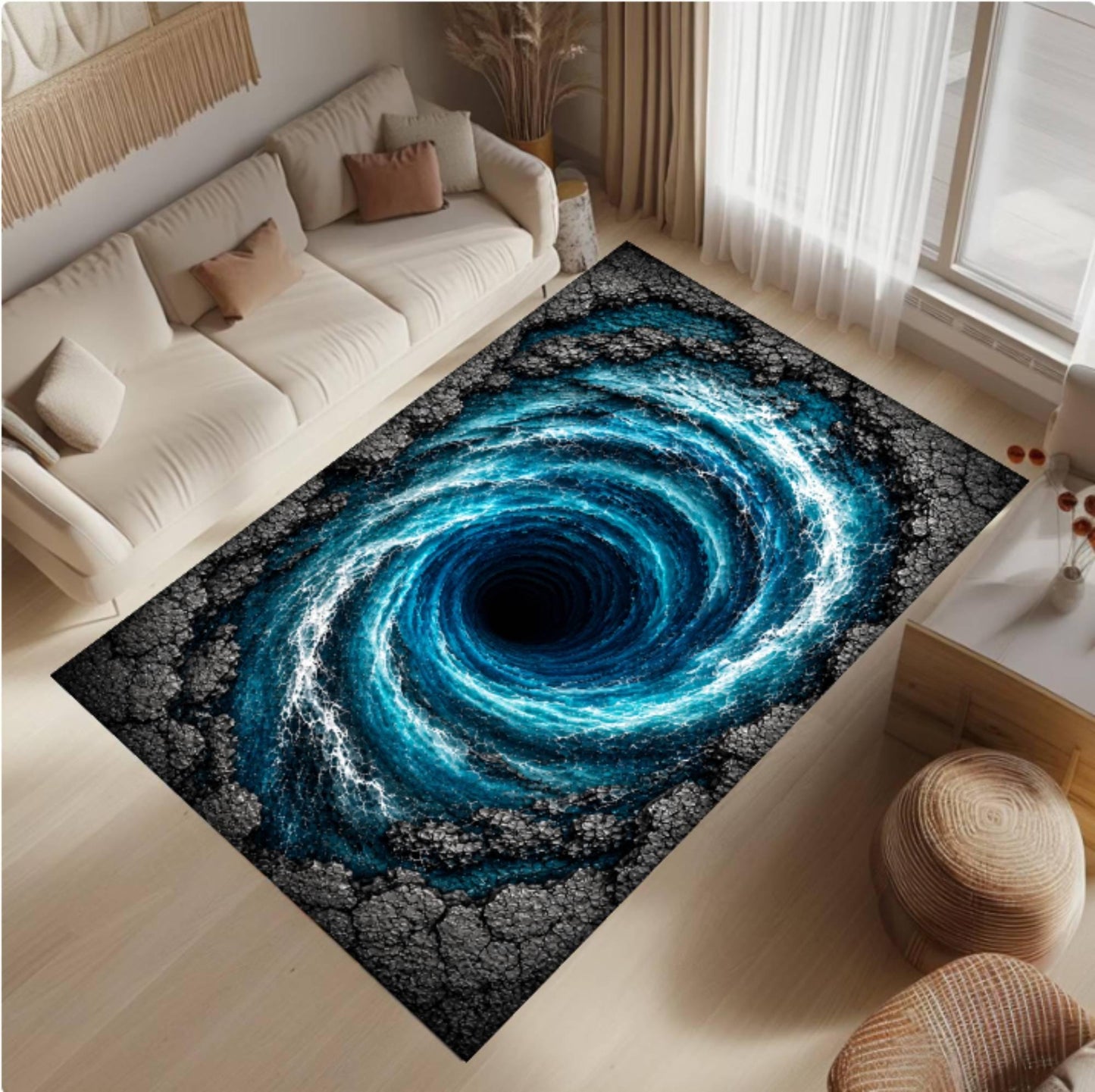 3D Ocean Whirlpool Rug