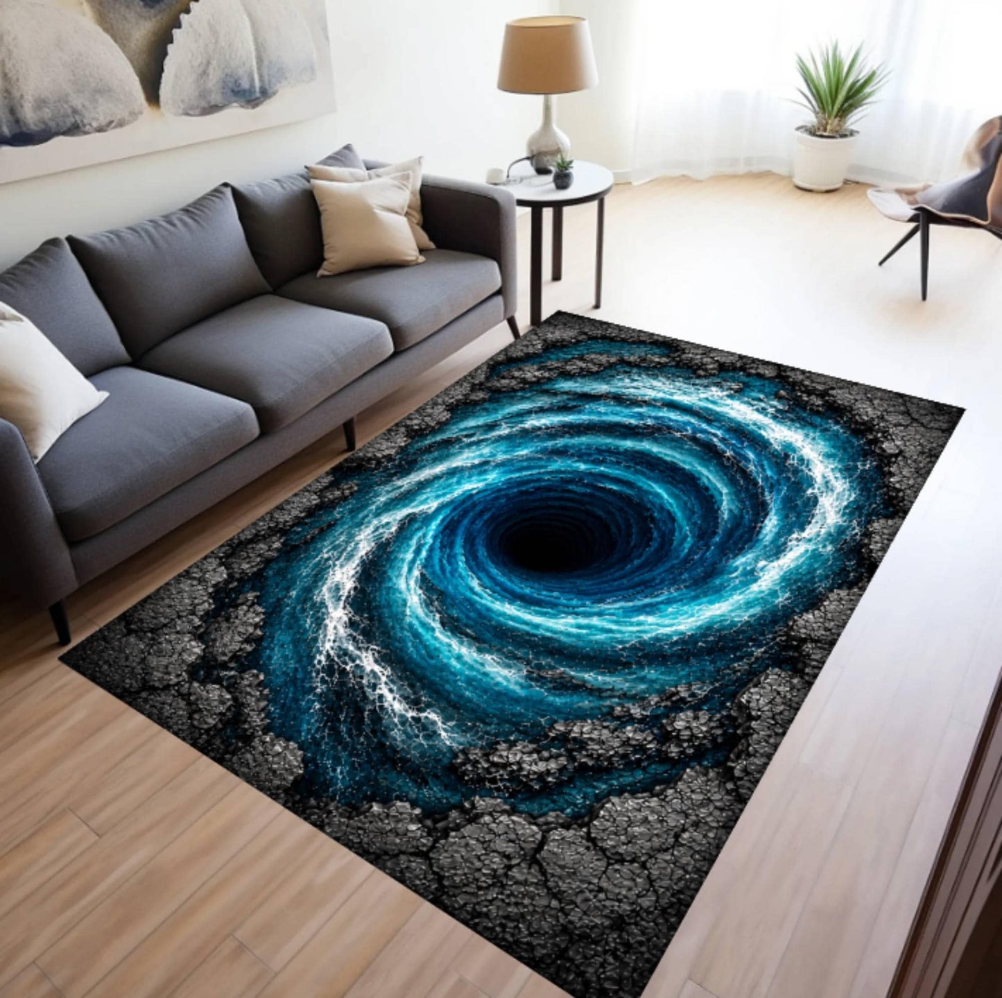 3D Ocean Whirlpool Rug