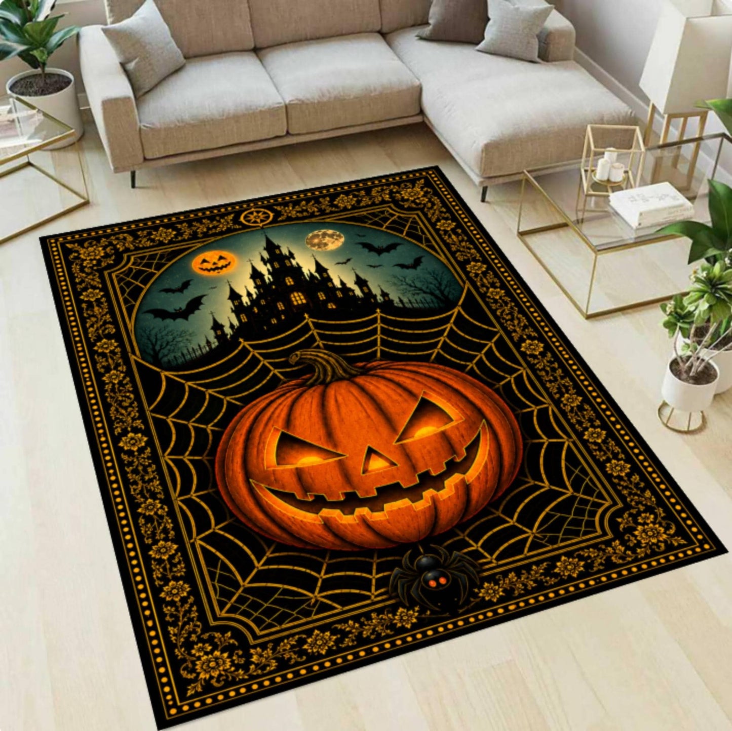 Halloween Pumpkin Rug