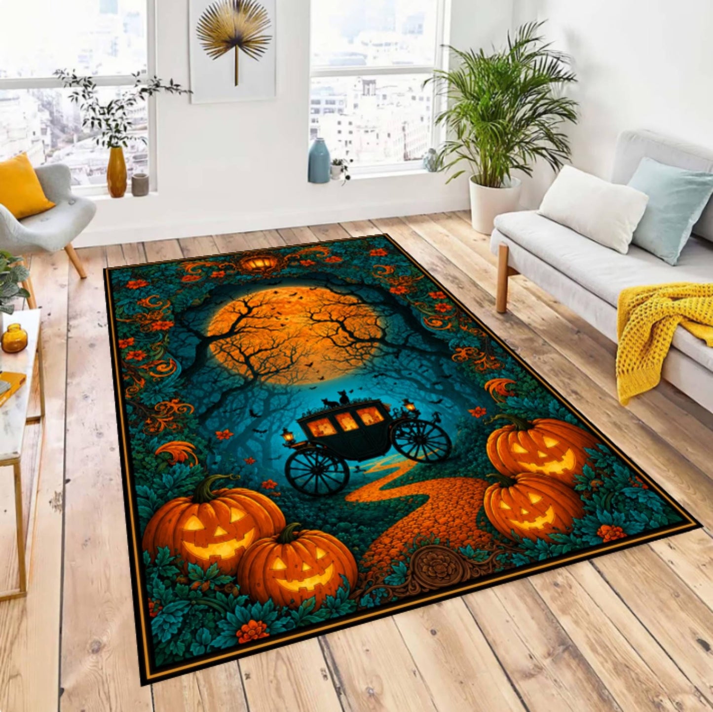 Halloween Pumpkin Rug