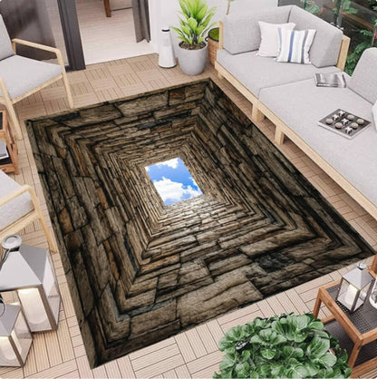 Rug with 3D Optical Illusion