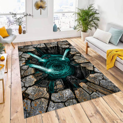 3D Waterfall Whirlpool Rug