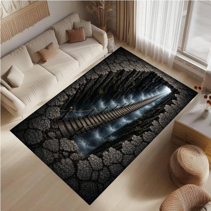 3D Bridge Canyon Rug