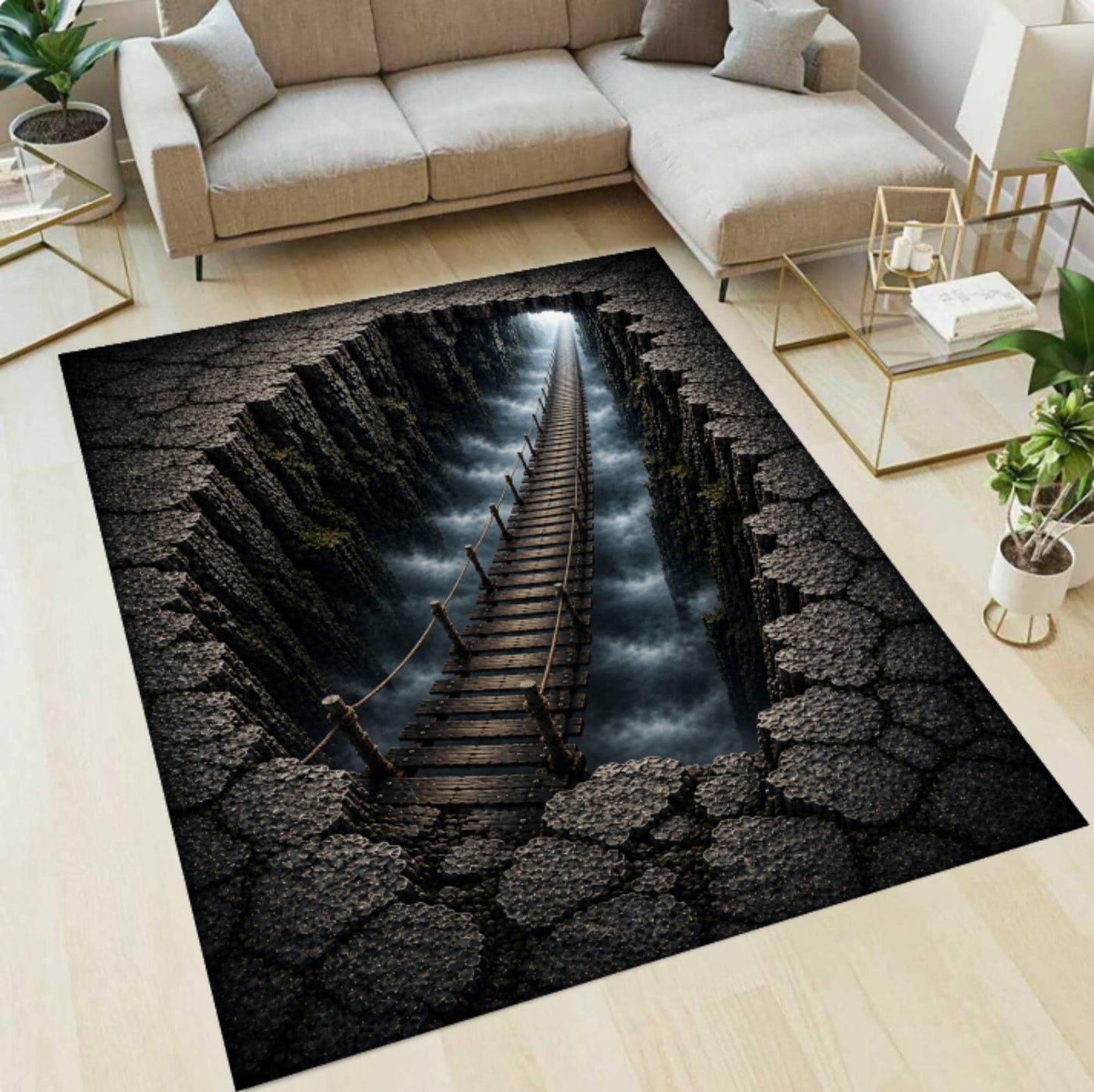 3D Bridge Canyon Rug