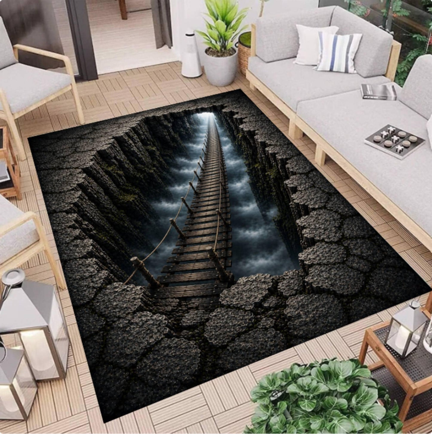 3D Bridge Canyon Rug
