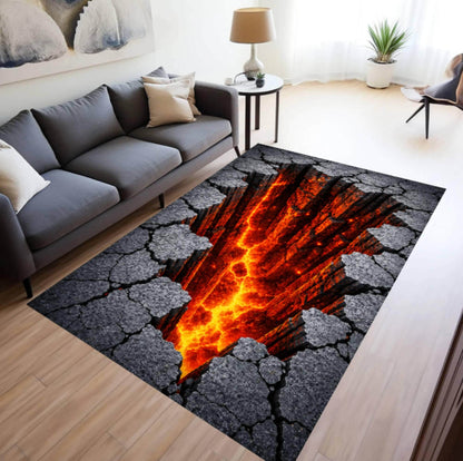 3D Lava Canyon Rug