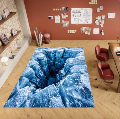 3D Ice Canyon Rug