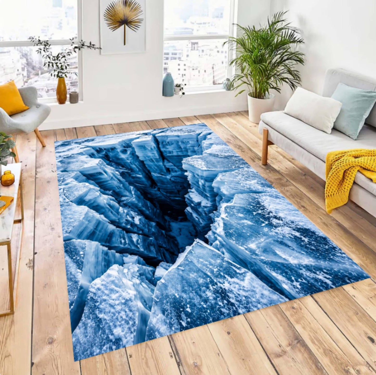 3D Ice Canyon Rug
