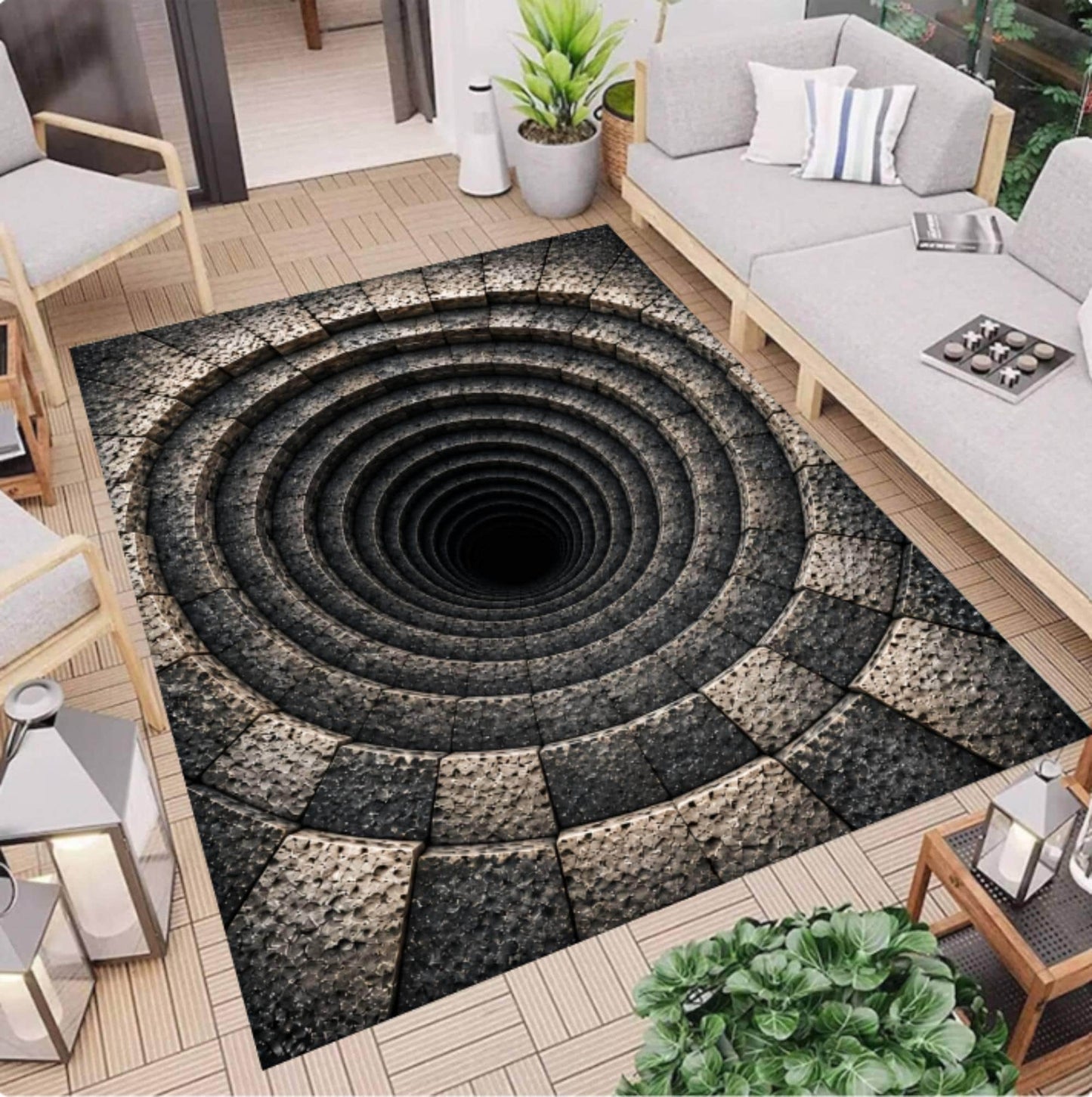 3D Spiral Abyss Rug