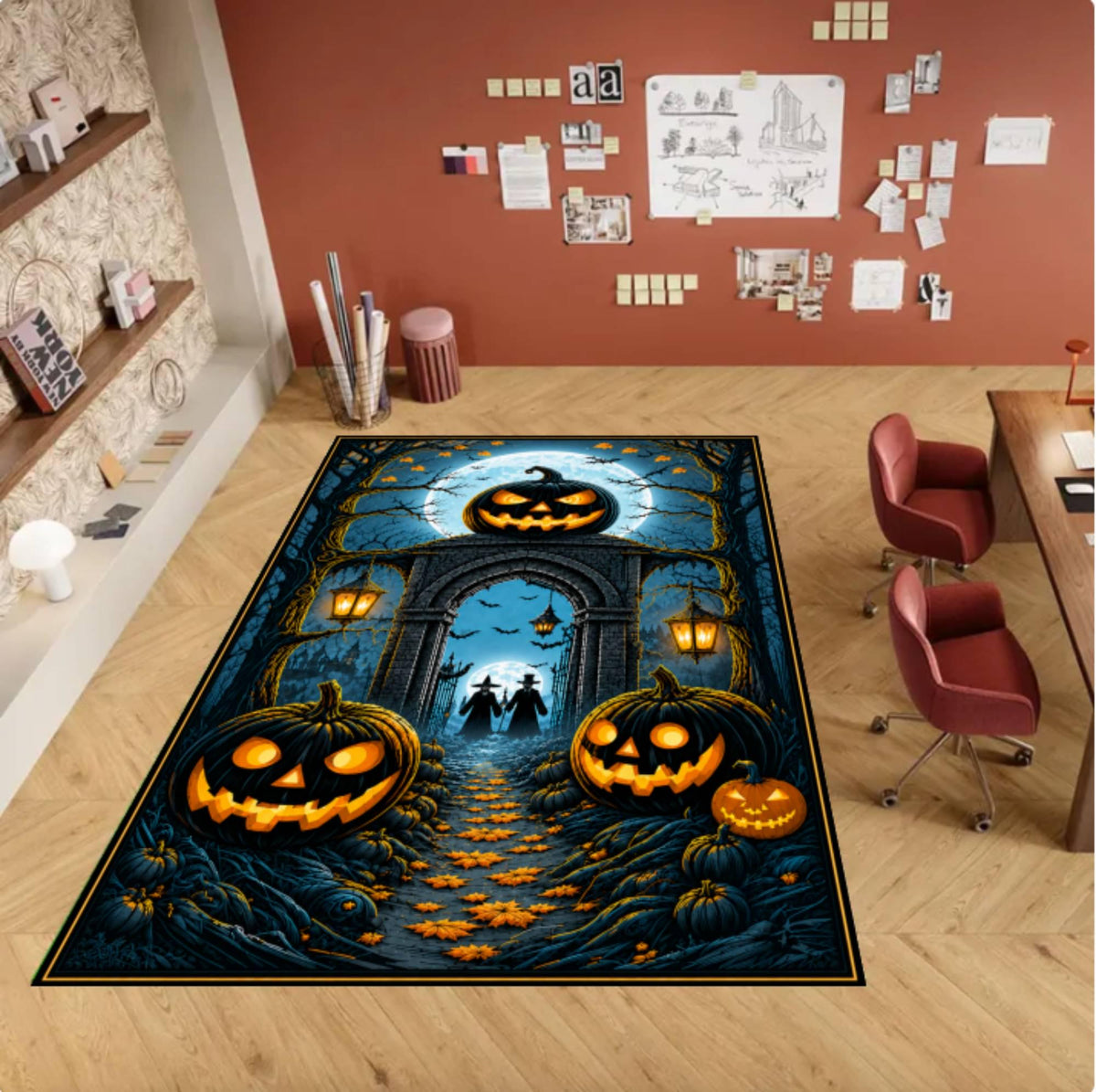 Halloween Jack O Lantern Area Rug