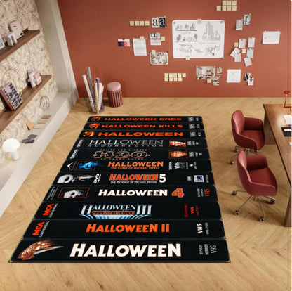 Retro Horror VHS Collection Area Rug