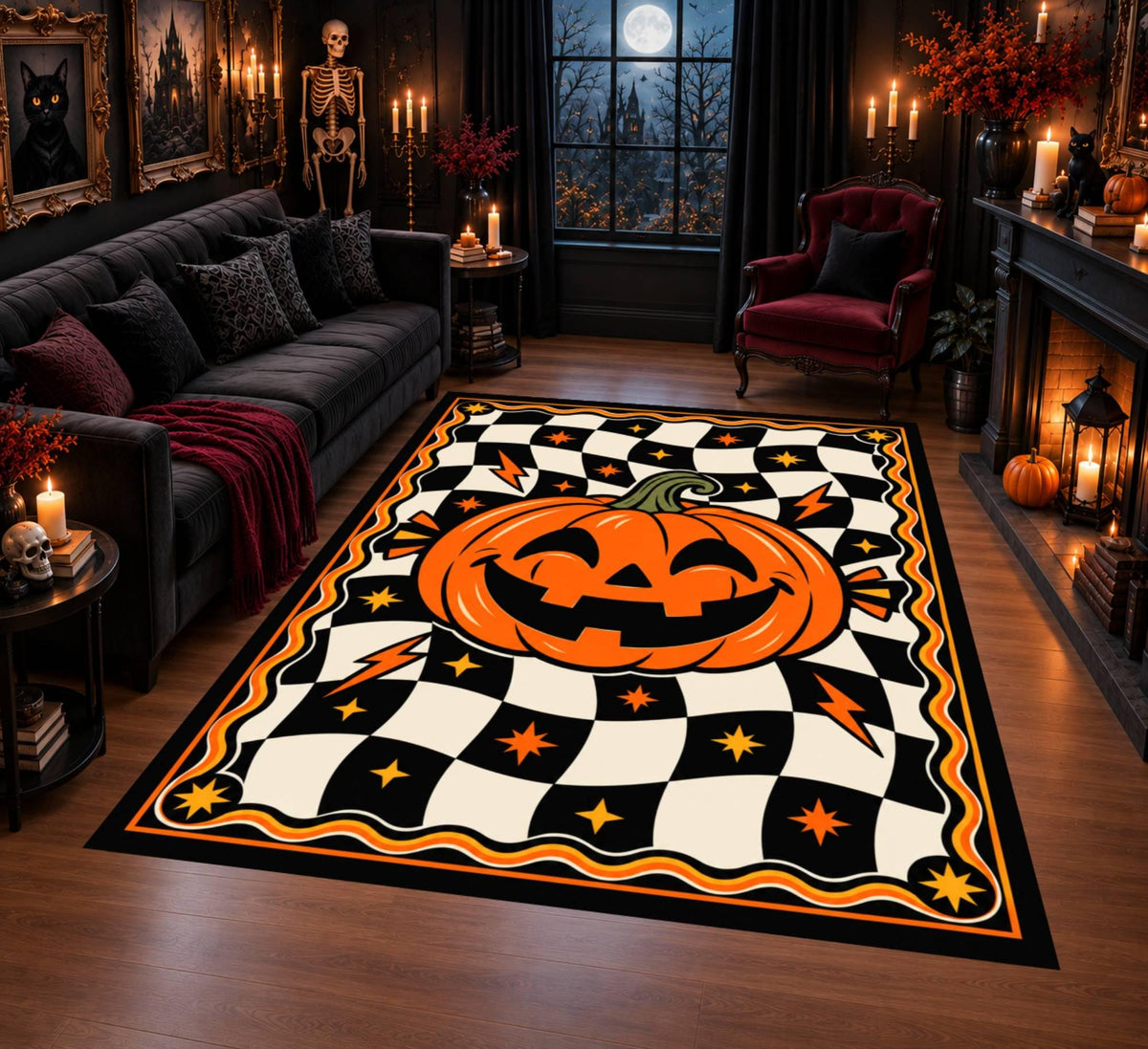 Halloween Pumpkin Rug