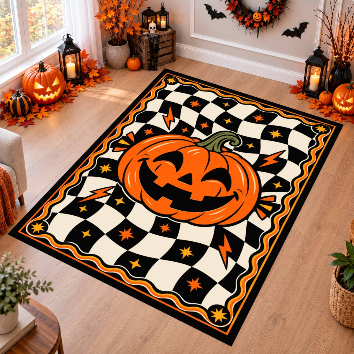 Halloween Pumpkin Rug
